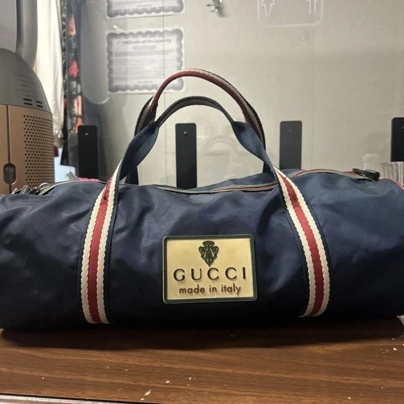 Gucci Vintage Nylon Boston Bag - Picture 1 of 10